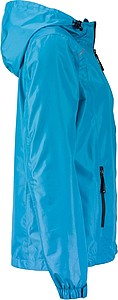 Dámská bunda do deště James & Nicholson RAIN, tyrkysová, XL