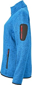 Dámská fleecová bunda James Nicholson knit fleece jacket women, královská modrá/červená, vel. S