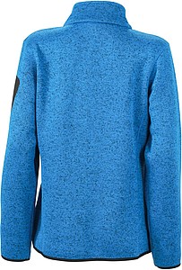 Dámská fleecová bunda James Nicholson knit fleece jacket women, královská modrá/červená, vel. S