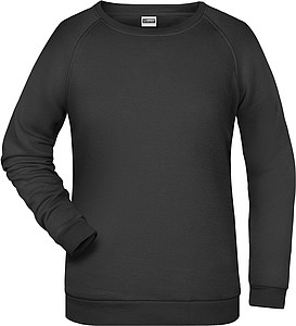 Dámská mikina James Nicholson sweatshirt women, černá, vel. S - mikina s vlastním potiskem