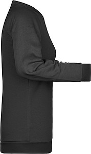 Dámská mikina James Nicholson sweatshirt women, černá, vel. XS