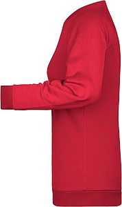 Dámská mikina James Nicholson sweatshirt women, červená, vel. S