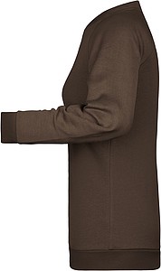 Dámská mikina James Nicholson sweatshirt women, hnědá, vel. S