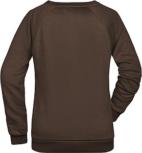 Dámská mikina James Nicholson sweatshirt women, hnědá, vel. S