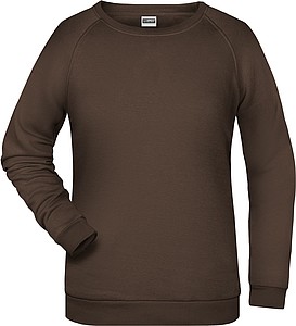Dámská mikina James Nicholson sweatshirt women, hnědá, vel. XS