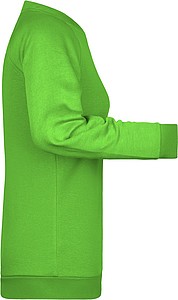 Dámská mikina James Nicholson sweatshirt women, jasně zelená, vel. XS