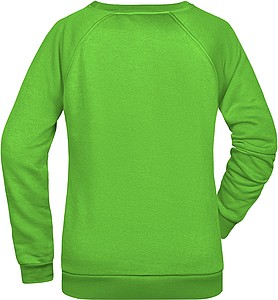 Dámská mikina James Nicholson sweatshirt women, jasně zelená, vel. XS