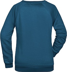 Dámská mikina James Nicholson sweatshirt women, modrozelená, vel. S