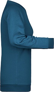 Dámská mikina James Nicholson sweatshirt women, modrozelená, vel. XXL
