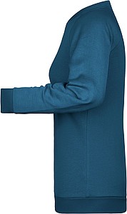 Dámská mikina James Nicholson sweatshirt women, modrozelená, vel. XXL