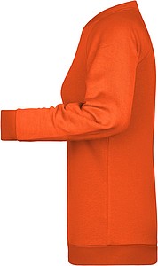 Dámská mikina James Nicholson sweatshirt women, oranžová, vel. 3XL