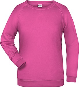 Dámská mikina James Nicholson sweatshirt women, růžová, vel. M