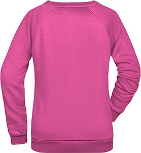 Dámská mikina James Nicholson sweatshirt women, růžová, vel. M