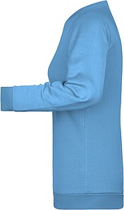 Dámská mikina James Nicholson sweatshirt women, sv. modrá, vel. M