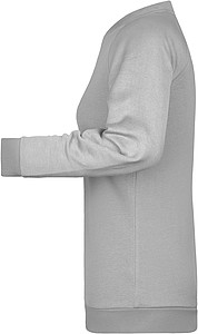 Dámská mikina James Nicholson sweatshirt women, sv. šedý melír, vel. 3XL