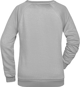 Dámská mikina James Nicholson sweatshirt women, sv. šedý melír, vel. 3XL