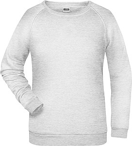 Dámská mikina James Nicholson sweatshirt women, sv. šedý melír, vel. M