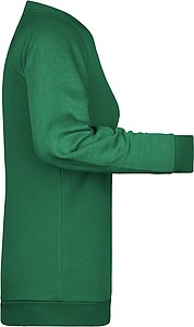 Dámská mikina James Nicholson sweatshirt women, sv. zelená, vel. S