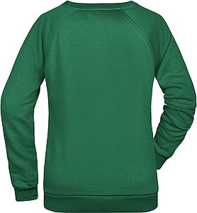 Dámská mikina James Nicholson sweatshirt women, sv. zelená, vel. S