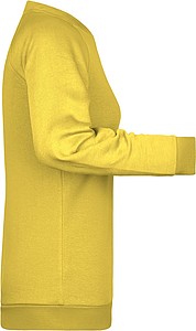 Dámská mikina James Nicholson sweatshirt women, sv. žlutá, vel. XS