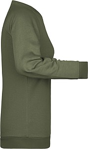 Dámská mikina James Nicholson sweatshirt women, tmavá zelená vojenská, vel. 3XL