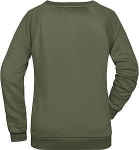 Dámská mikina James Nicholson sweatshirt women, tmavá zelená vojenská, vel. 3XL