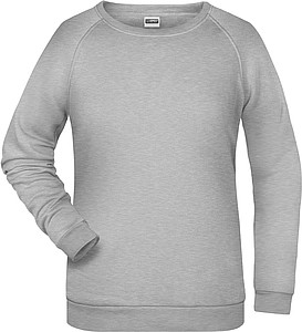 Dámská mikina James Nicholson sweatshirt women, tmavě šedý melír, vel. XL