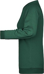 Dámská mikina James Nicholson sweatshirt women, tmavě zelená, vel. 3XL