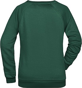 Dámská mikina James Nicholson sweatshirt women, tmavě zelená, vel. 3XL