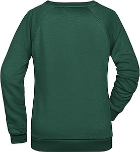 Dámská mikina James Nicholson sweatshirt women, tmavě zelená, vel. L