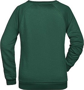 Dámská mikina James Nicholson sweatshirt women, tmavě zelená, vel. XL