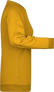 Dámská mikina James Nicholson sweatshirt women, tmavě žlutá, vel. L