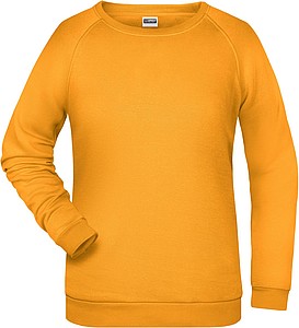 Dámská mikina James Nicholson sweatshirt women, tmavě žlutá, vel. M