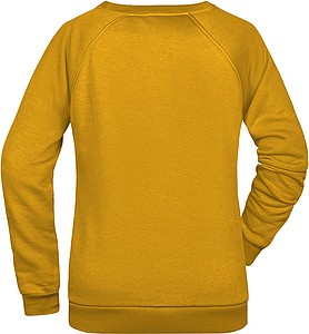 Dámská mikina James Nicholson sweatshirt women, tmavě žlutá, vel. S