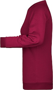Dámská mikina James Nicholson sweatshirt women, vínová, vel. XS