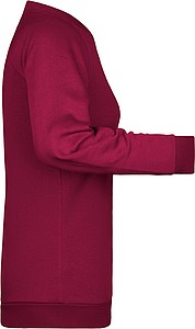 Dámská mikina James Nicholson sweatshirt women, vínová, vel. XXL