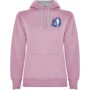 Dámská mikina ROLY URBAN, růžová s šedými doplňky, M