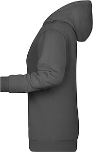 Dámská mikina s kapucí James Nicholson sweat hoodie women, antracitová, vel. XXL