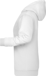 Dámská mikina s kapucí James Nicholson sweat hoodie women, bílá, vel. L