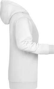 Dámská mikina s kapucí James Nicholson sweat hoodie women, bílá, vel. L