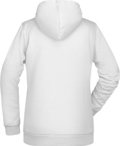 Dámská mikina s kapucí James Nicholson sweat hoodie women, bílá, vel. L