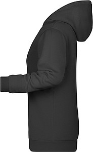 Dámská mikina s kapucí James Nicholson sweat hoodie women, černá, vel. L