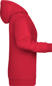 Dámská mikina s kapucí James Nicholson sweat hoodie women, červená, vel. L