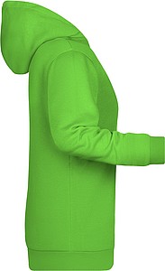 Dámská mikina s kapucí James Nicholson sweat hoodie women, jasně zelená, vel. 3XL