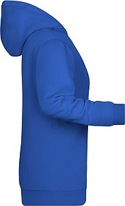 Dámská mikina s kapucí James Nicholson sweat hoodie women, královská modrá, vel. XS