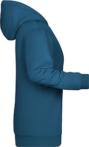 Dámská mikina s kapucí James Nicholson sweat hoodie women, modrozelená, vel. XXL