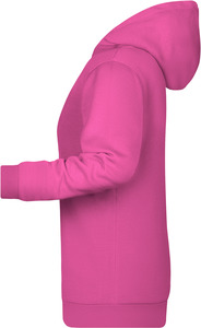 Dámská mikina s kapucí James Nicholson sweat hoodie women, růžová, vel. L