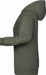 Dámská mikina s kapucí James Nicholson sweat hoodie women, šedá, vel. 3XL