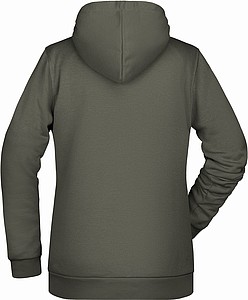 Dámská mikina s kapucí James Nicholson sweat hoodie women, šedá, vel. 3XL