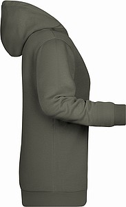 Dámská mikina s kapucí James Nicholson sweat hoodie women, šedá, vel. XL